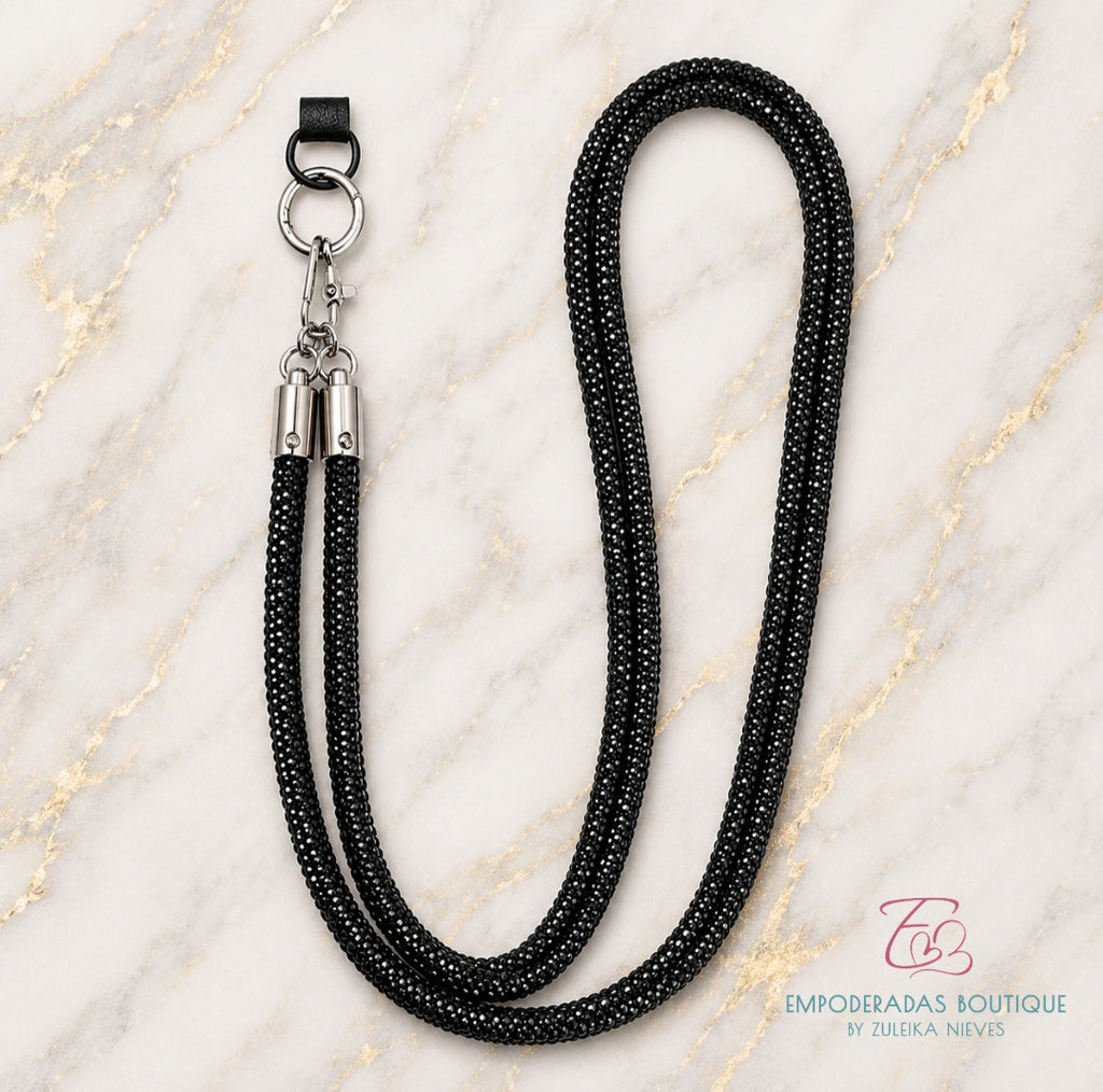 Noir Glam – Correa Premium para Celular 🖤✨