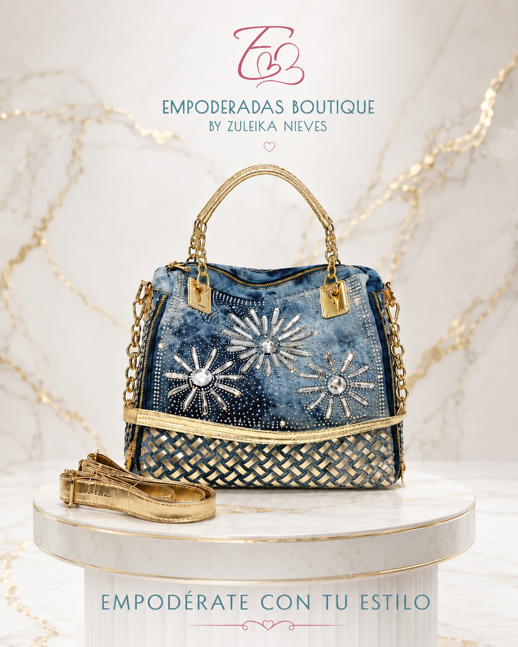 Cartera Destello Denim