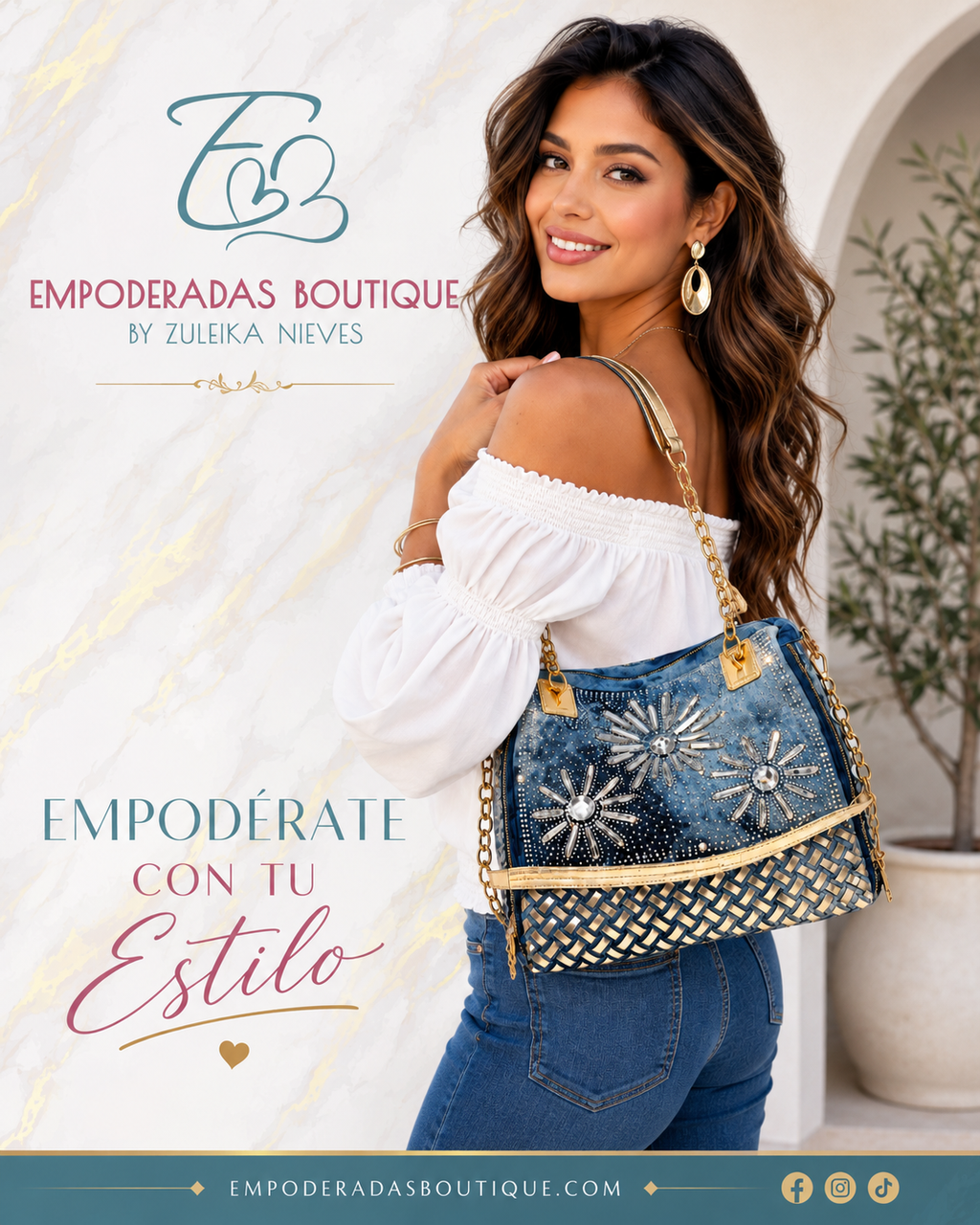 Cartera Destello Denim