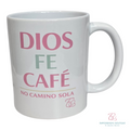 ✨ Taza “Dios, Fe, Café – No Camino Sola”