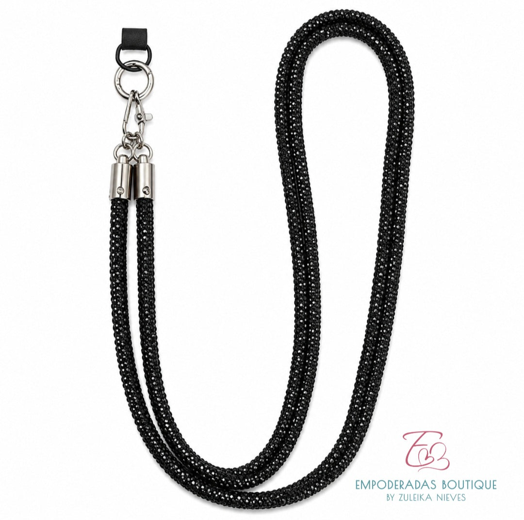 Noir Glam – Correa Premium para Celular 🖤✨