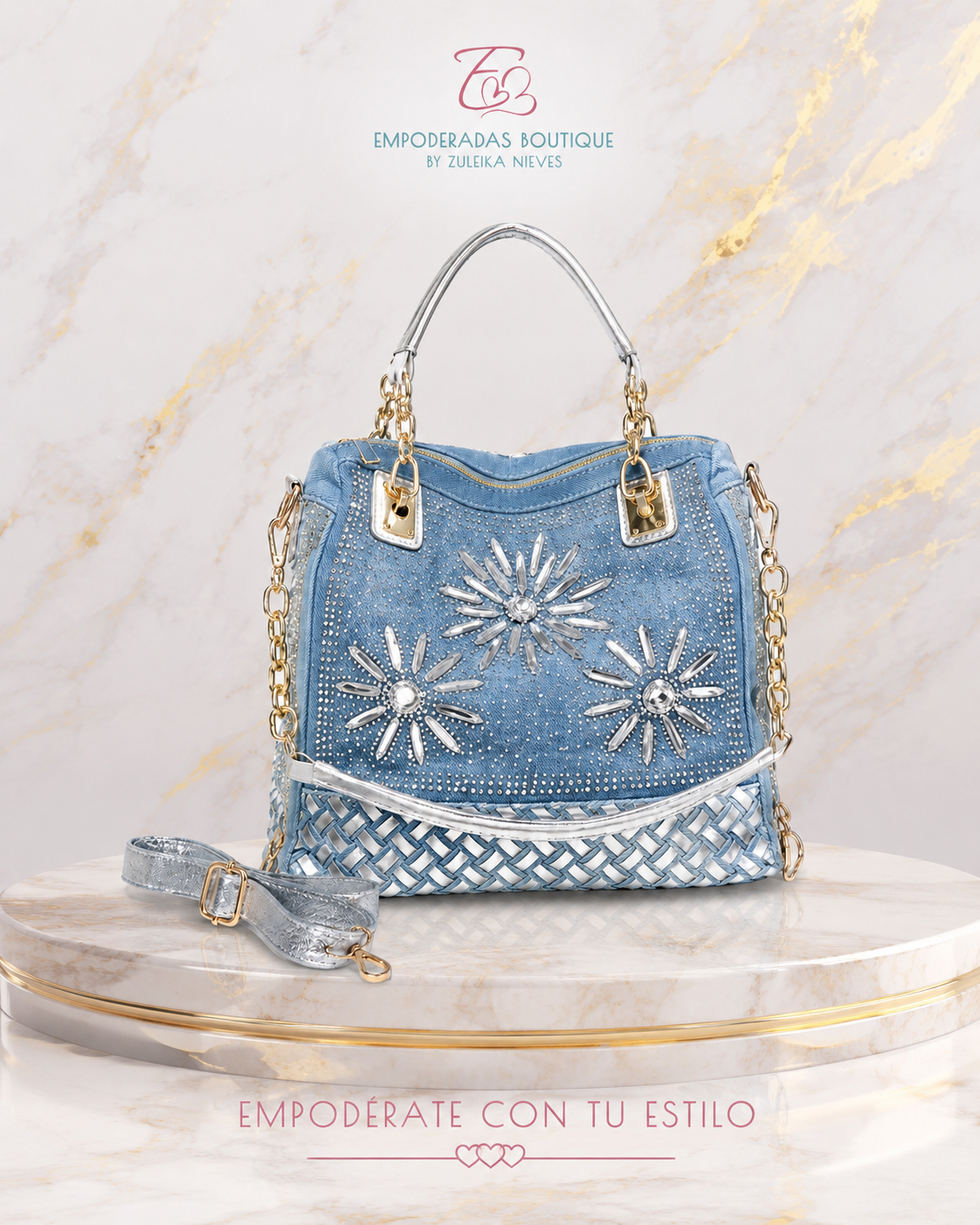 Cartera Destello Denim