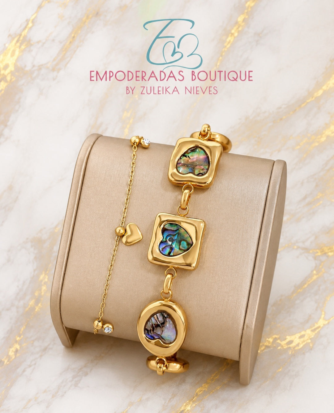 Brazalete Corazón Nácar