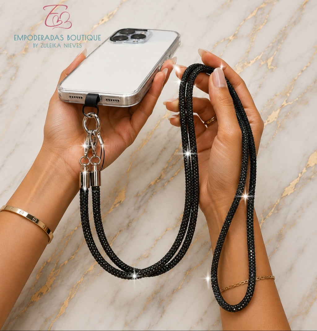 Noir Glam – Correa Premium para Celular 🖤✨