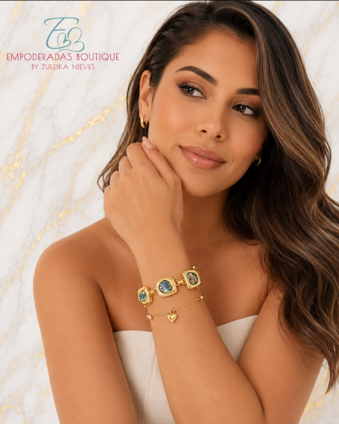Brazalete Corazón Nácar